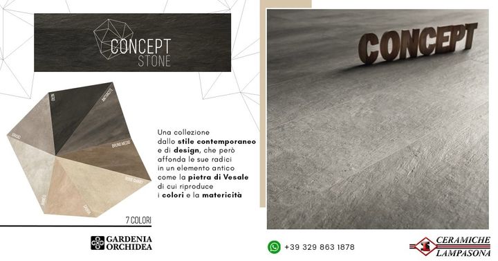 Ceramiche Lampasona presenta una collezione dallo #stile #contemporaneo e di #design: stiamo parlando di #CONCEPTSTONE, #pavimento e #rivestimento a marchio Ceramiche Gardenia Orchidea.