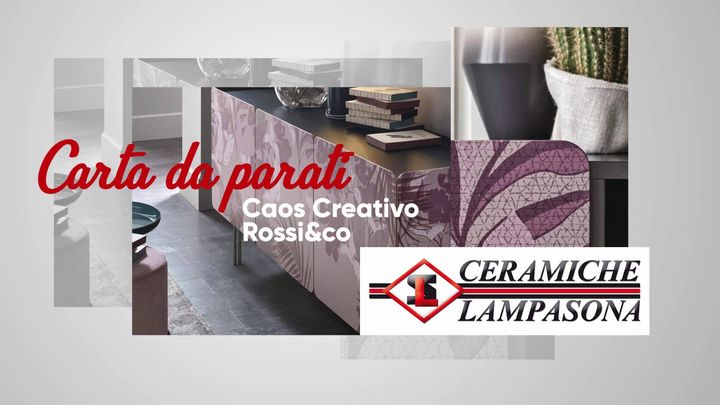 Da Ceramiche Lampasona trovate la #carta da #parati firmata Caos Creativo Rossi&co.