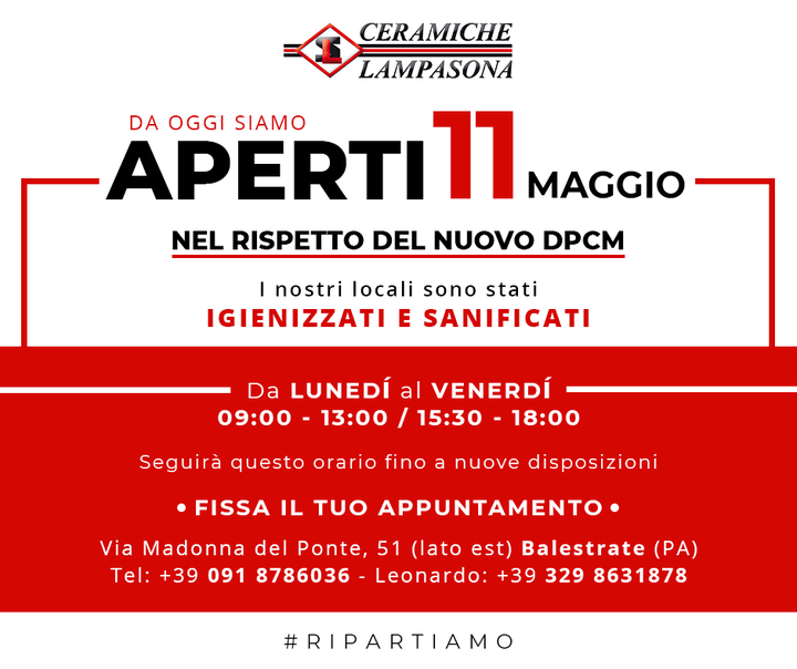 #RIAPERTURA - 11 MAGGIO