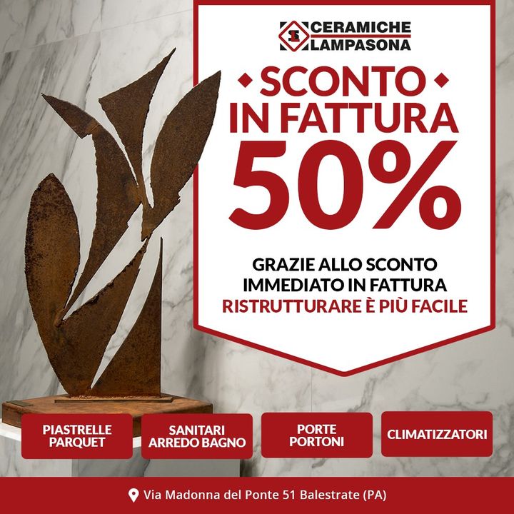 🟥SCONTO IN FATTURA 50%⠀