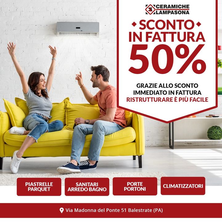 🟥SCONTO IN FATTURA 50%⠀