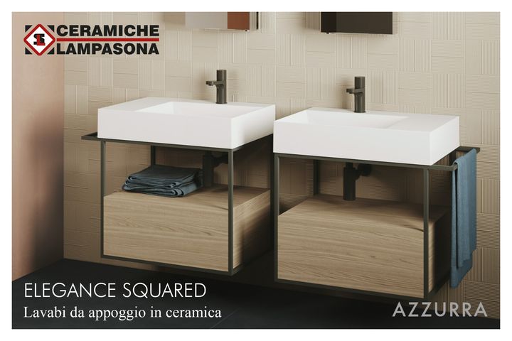 Lavabi collezione ELEGANCE SQUARED - By Azzurra Ceramica⠀